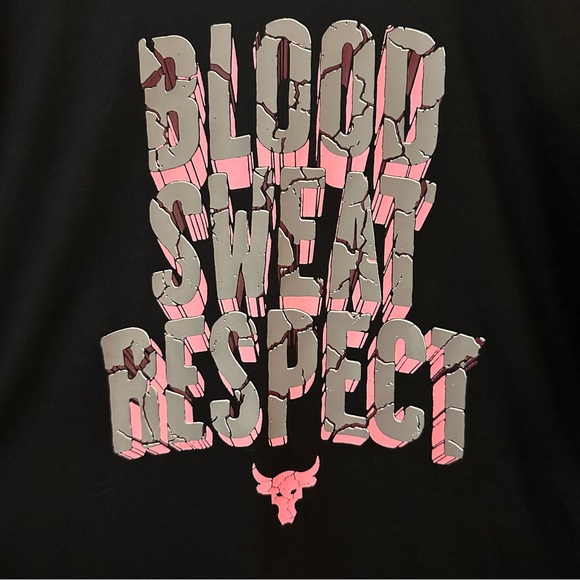 Youth Under Armour Black Tee with Pink Graphic | Size XL - Picture 3 of 8